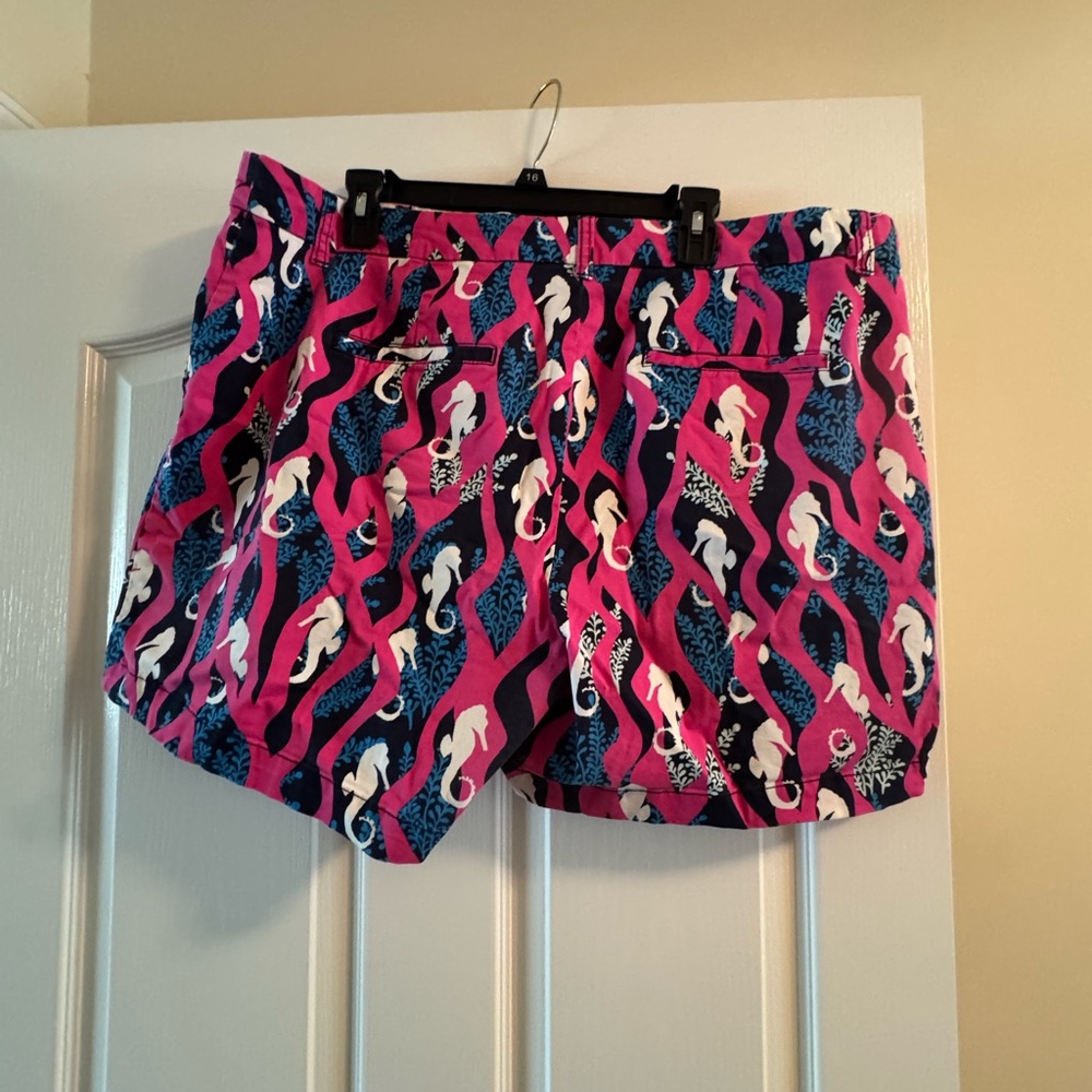 Crown & Ivy Pink and Blue Patterned Shorts